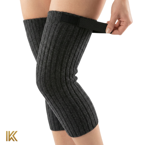 Premium Ribbed Thermal Leg Warmers – Adjustable, Soft & Winter-Ready