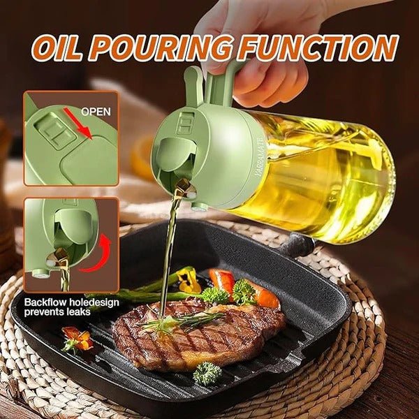 2 in 1 Glass Oil Sprayer & Dispenser | IK LifeStyle - IK LifeStyle
