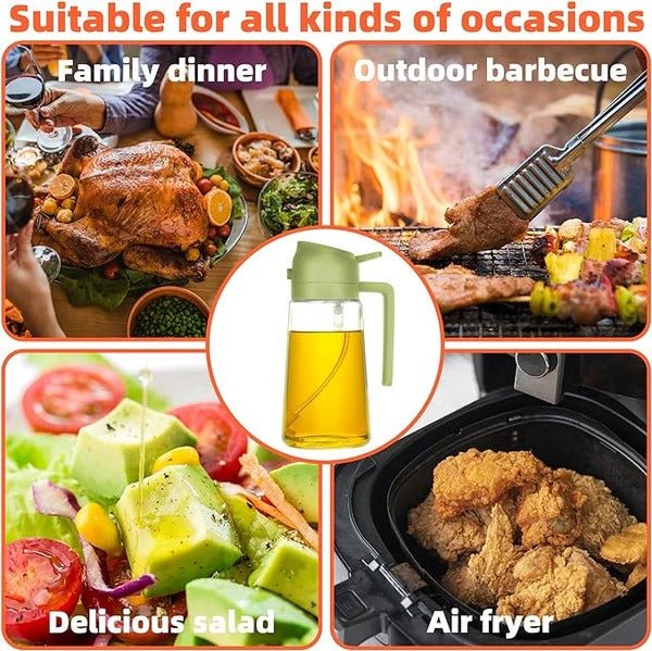 2 in 1 Glass Oil Sprayer & Dispenser | IK LifeStyle - IK LifeStyle