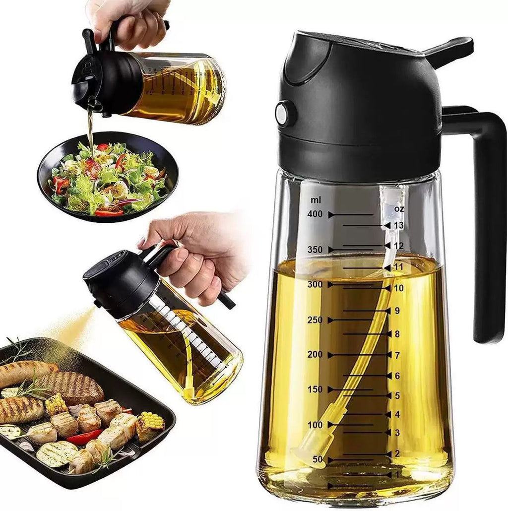 2 in 1 Glass Oil Sprayer & Dispenser | IK LifeStyle - IK LifeStyle