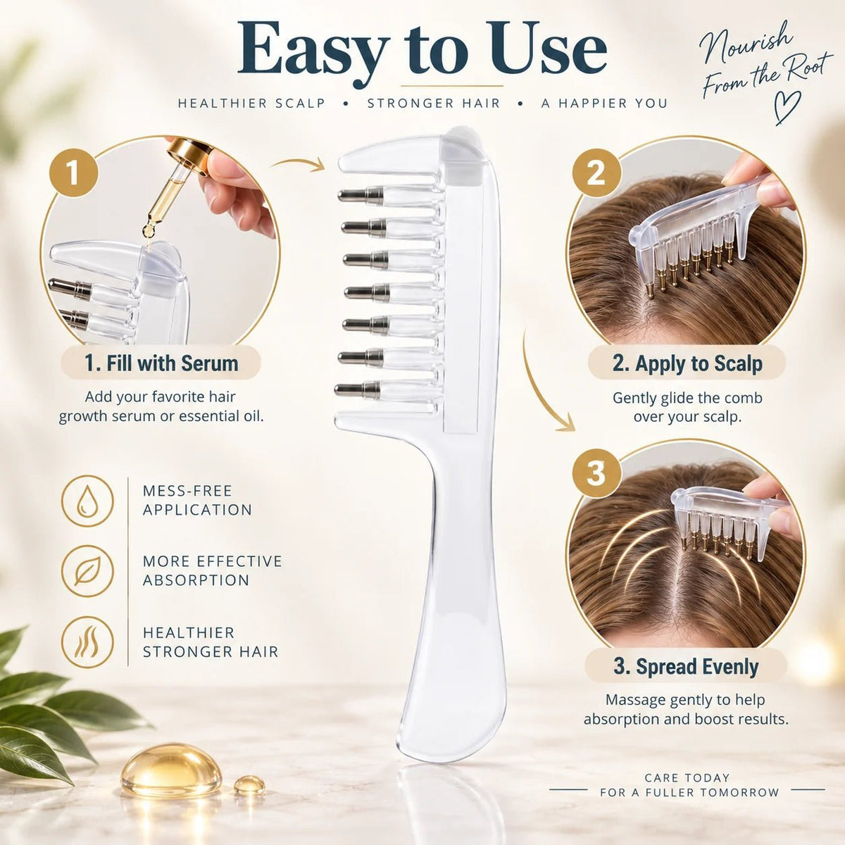 2 in 1 Hair Oil Applicator Comb - IK LifeStyle