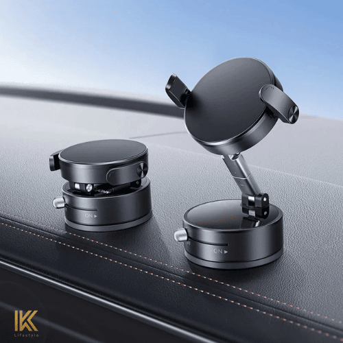 Anti - Slip Magnetic Car Phone Holder with Industrial Vacuum Suction - Universal 360° - IK LifeStyle