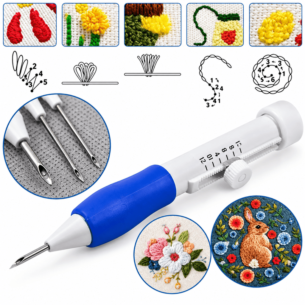 Craft Punching Needle DIY Kit With 6 Threads - IK LifeStyle