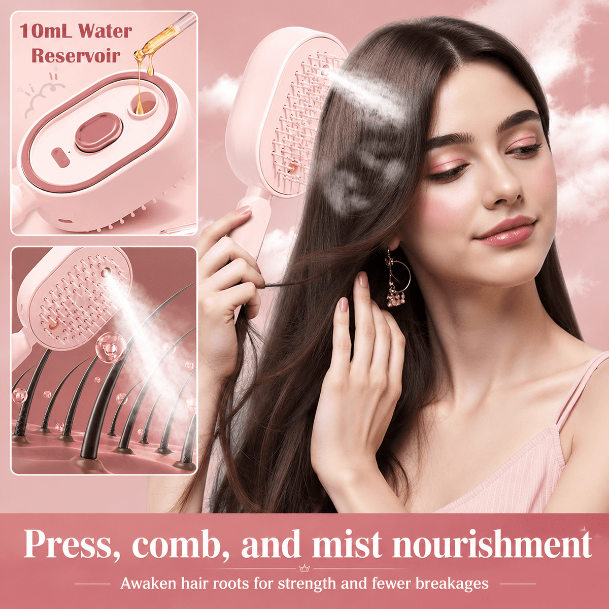 Electric Spray Air Cushion Massage Hair Brush - IK LifeStyle