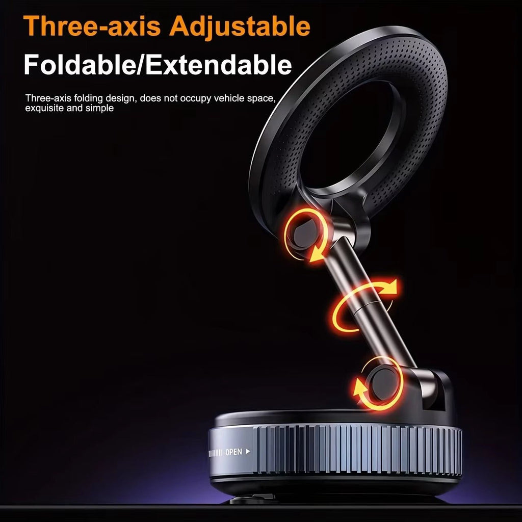 Foldable 3 - Axis Car Phone Holder with 360° Rotation – Premium Dashboard Mount - IK LifeStyle