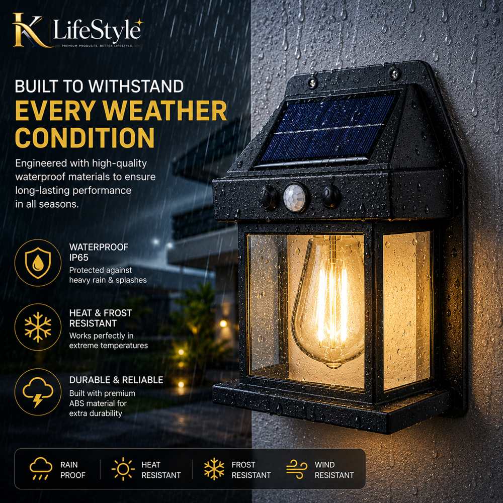 LED Solar Wall Lamp – Waterproof Outdoor Light - IK LifeStyle