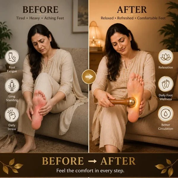 Natural Kansa Wand Massager For Feet & Face - IK LifeStyle