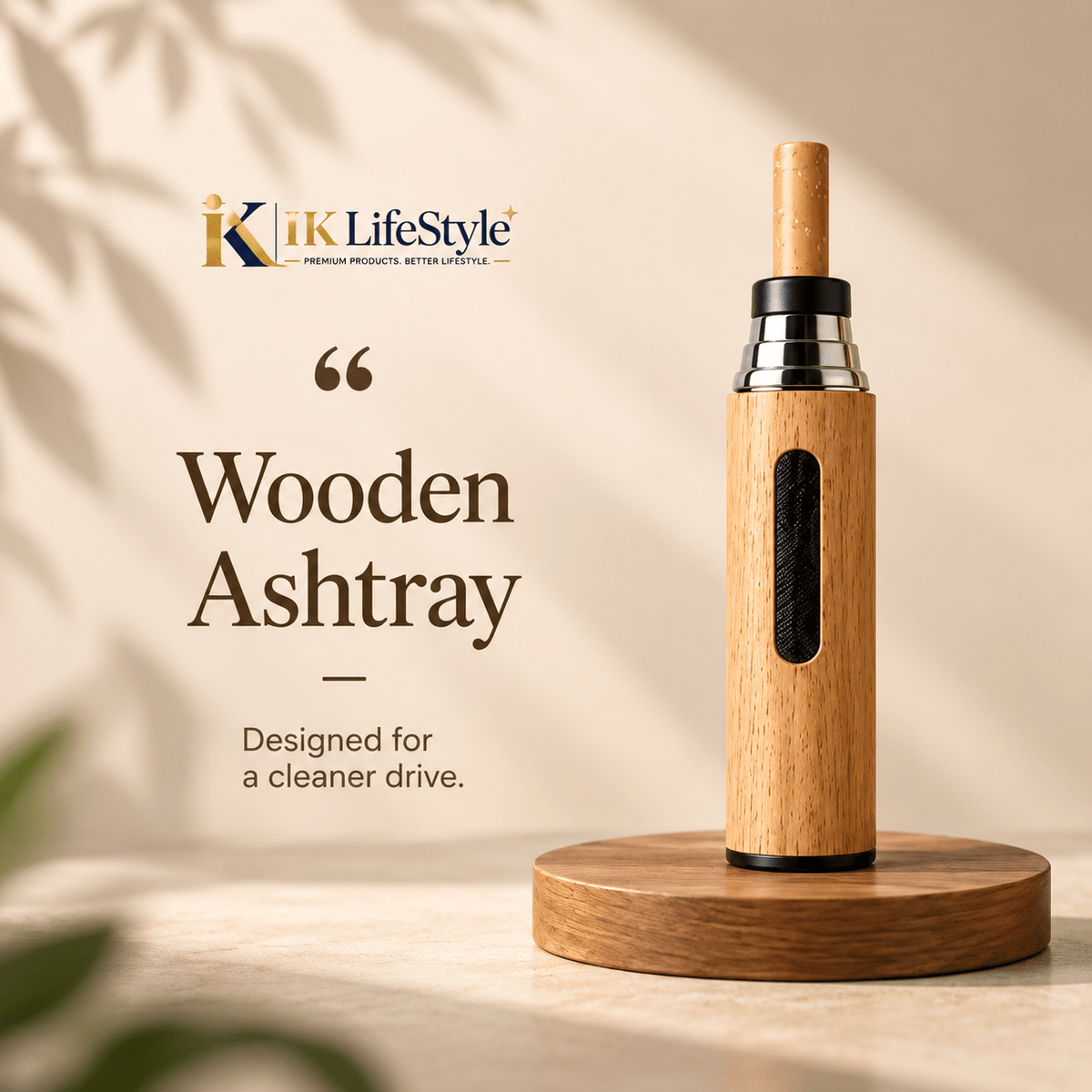 Portable Handheld Mini Wooden Cigarette Ashtray - IK LifeStyle