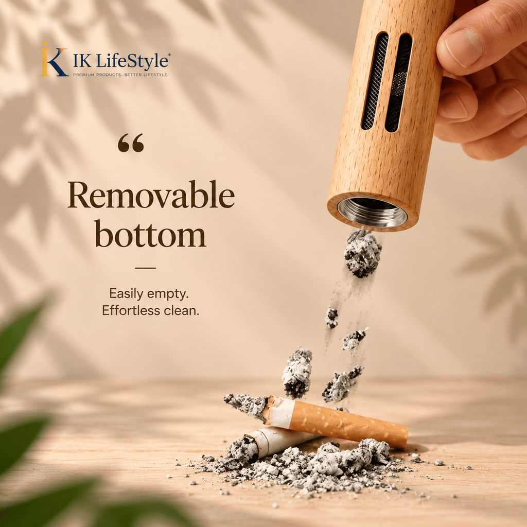 Portable Handheld Mini Wooden Cigarette Ashtray - IK LifeStyle