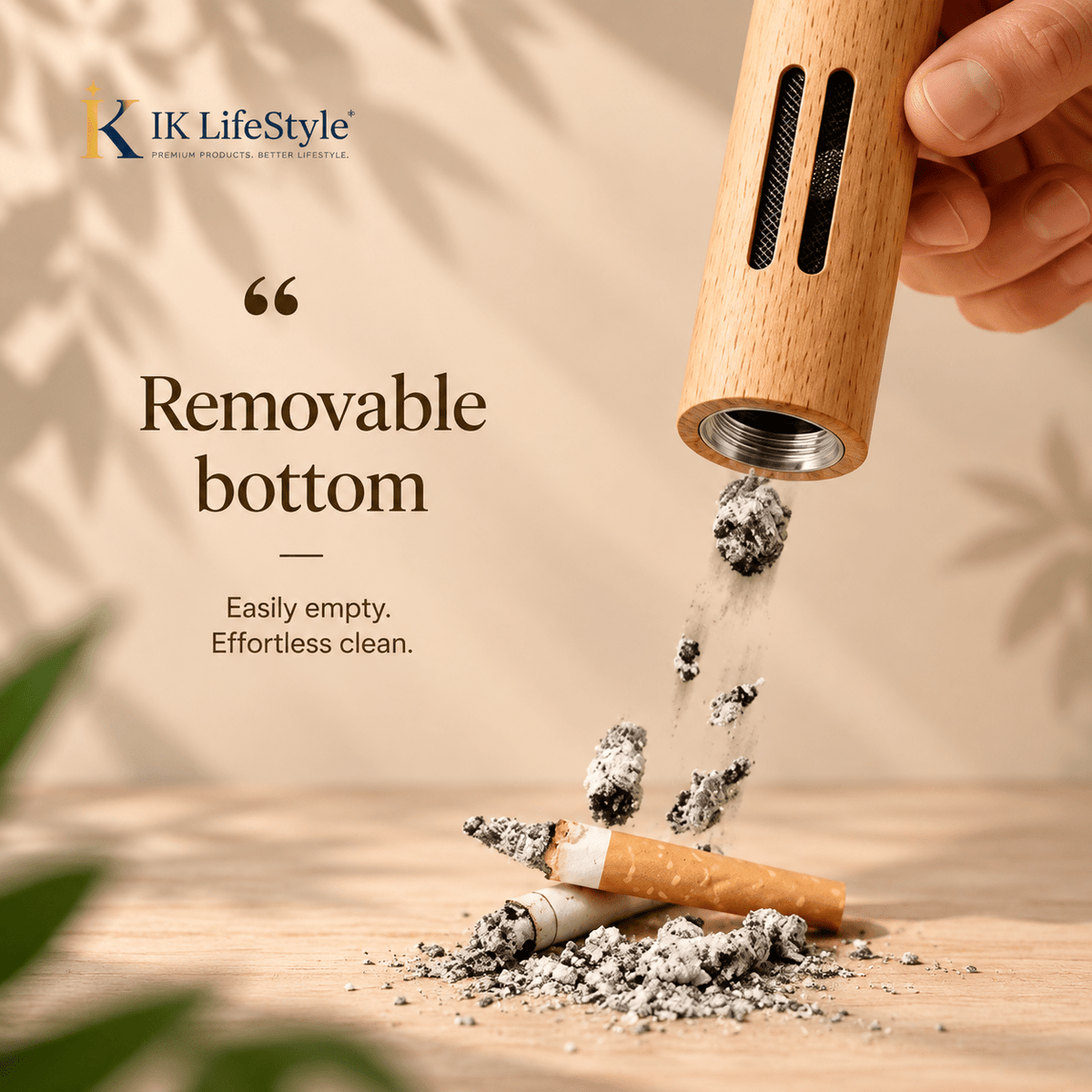 Portable Handheld Mini Wooden Cigarette Ashtray - IK LifeStyle